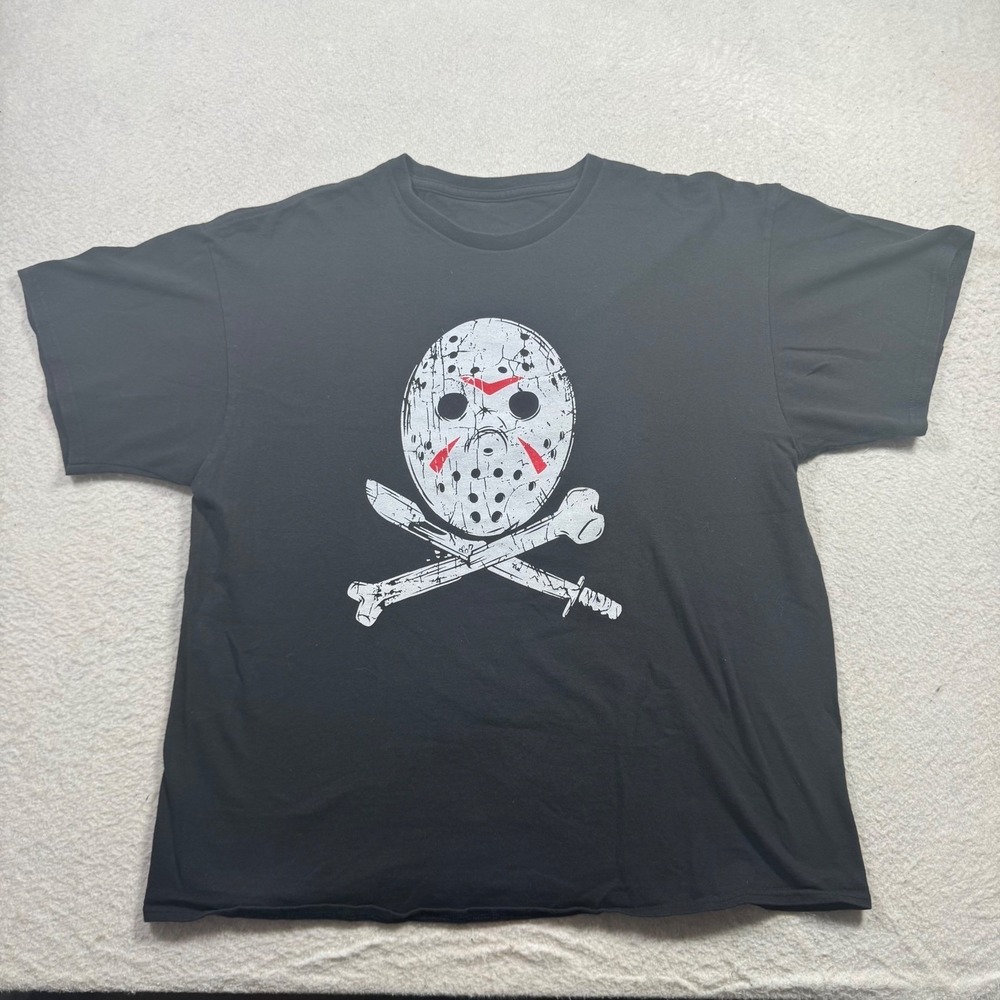 Unbranded‎ Friday the 13th T-Shirt Mens XL Black Excellent Jason Hockey Mask Tee